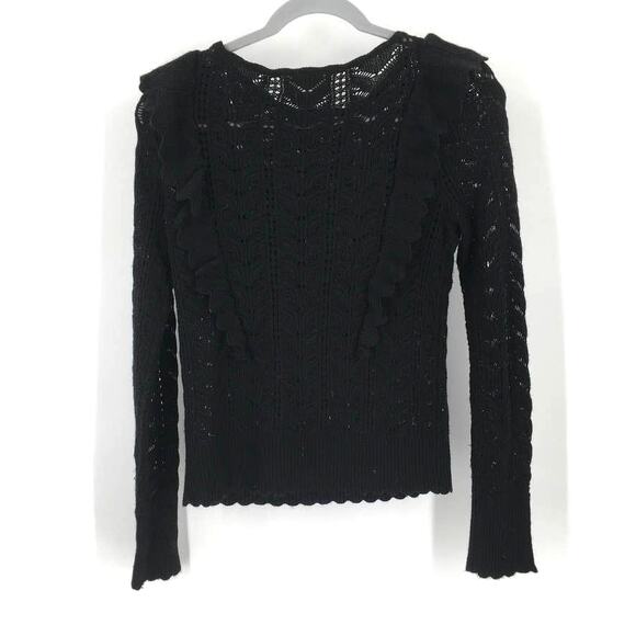 Rachel Parcell Pointelle Ruffle Sweater - Picture 5 of 8